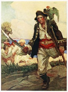 Frontispiece from Treasure Island, published 1915 by Louis John Rhead